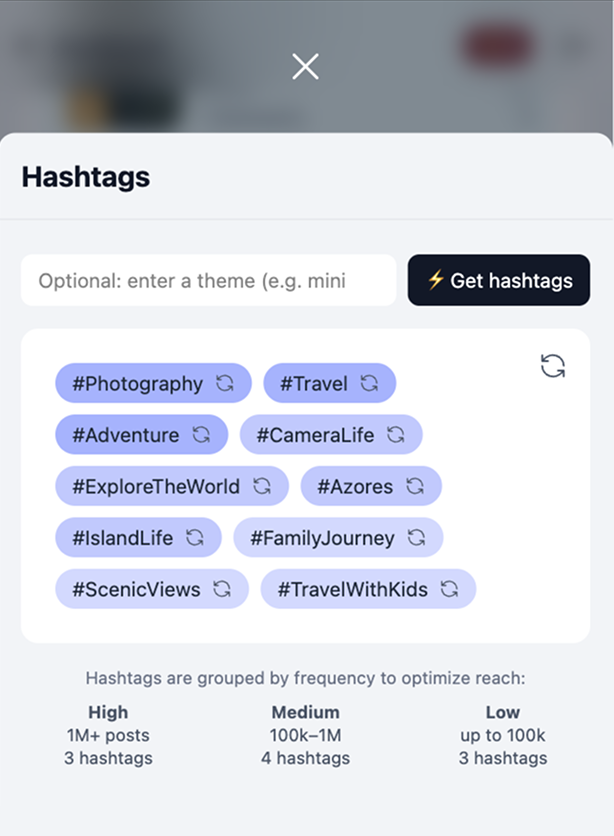 Personalized viral hashtags