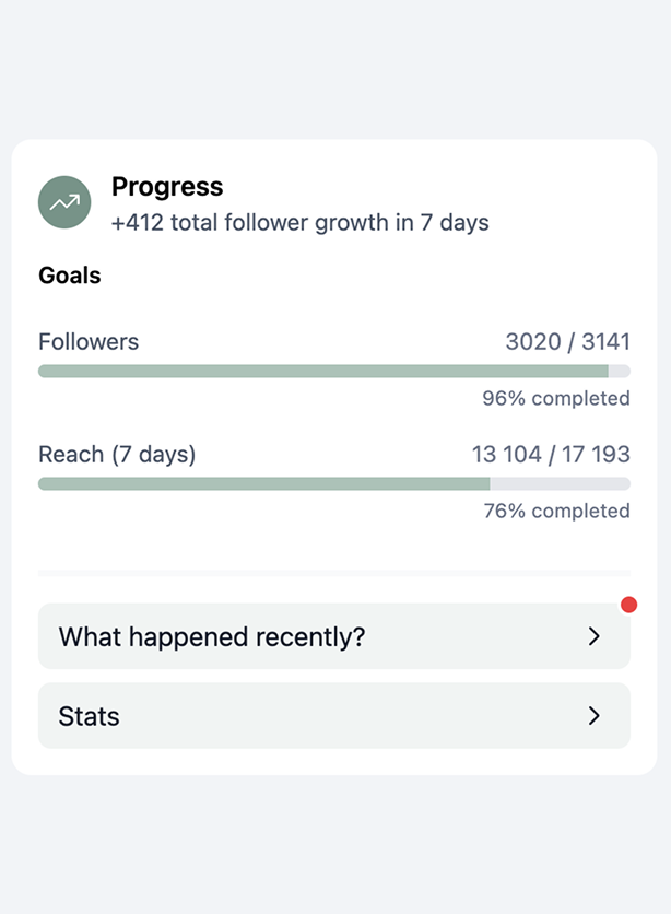 Set goals and track progress